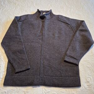 Marconi women's XL Black roll collar Australian Merino wool sweater EUC